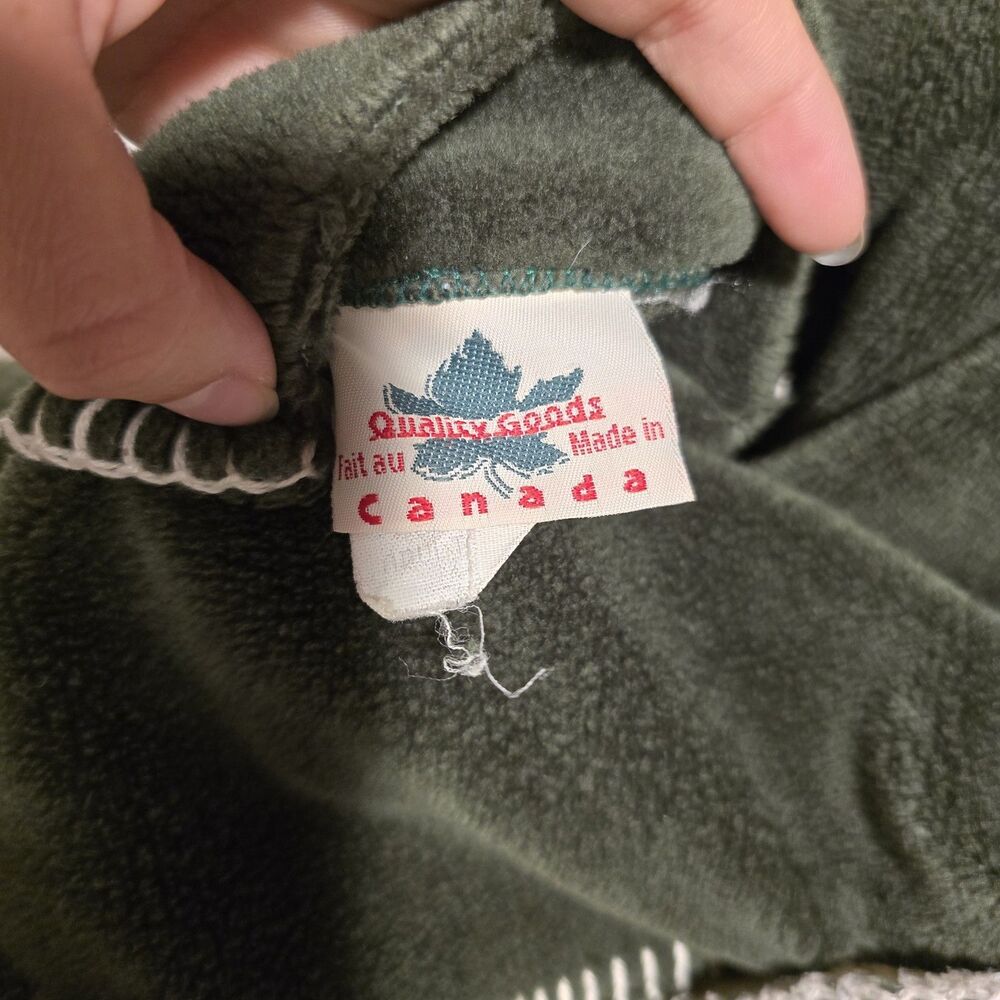 Vtg Quality Goods Canada Winter Nature Heavy Fleece Reversible Coat Jacket M/L - Picture 7 of 16